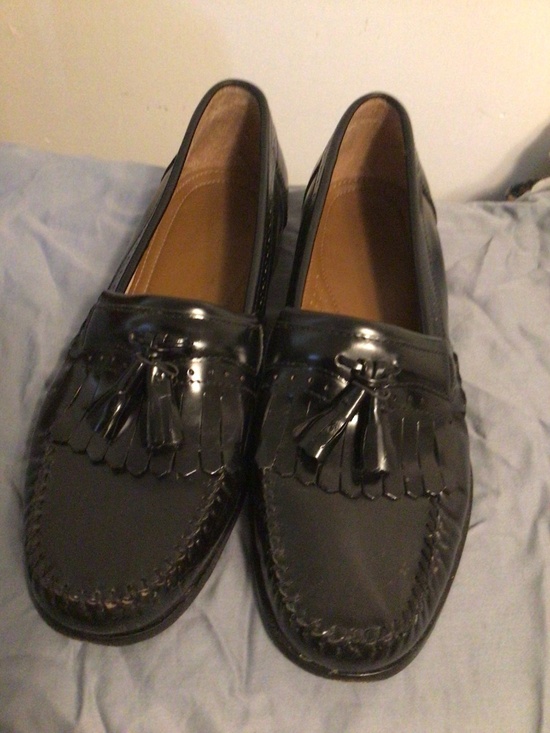 WEEJUNS handcfated leather loafer with tassel slip on shoes SZ 13 main image 10